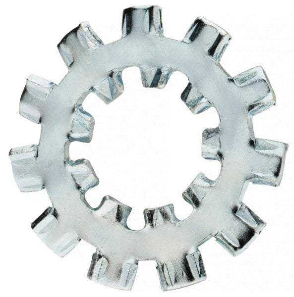 Value Collection - 1/2" Screw, 0.53" ID, Steel Internal Tooth & External Tooth Lock Washer - 1.26" OD, Zinc-Plated, Grade 2 - USA Tool & Supply