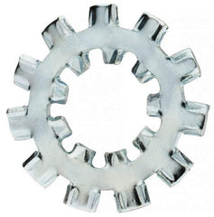 Value Collection - 1/2" Screw, 0.53" ID, Steel Internal Tooth & External Tooth Lock Washer - 1.26" OD, Zinc-Plated, Grade 2 - USA Tool & Supply