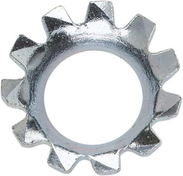Value Collection - #10 Screw, 0.205" ID, Steel External Tooth Lock Washer - 0.354" OD, Zinc-Plated, Grade 2 - USA Tool & Supply
