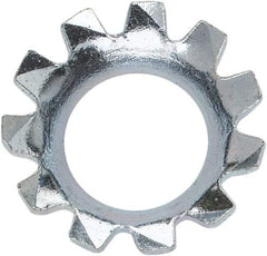 Value Collection - #10 Screw, 0.205" ID, Steel External Tooth Lock Washer - 0.354" OD, Zinc-Plated, Grade 2 - USA Tool & Supply