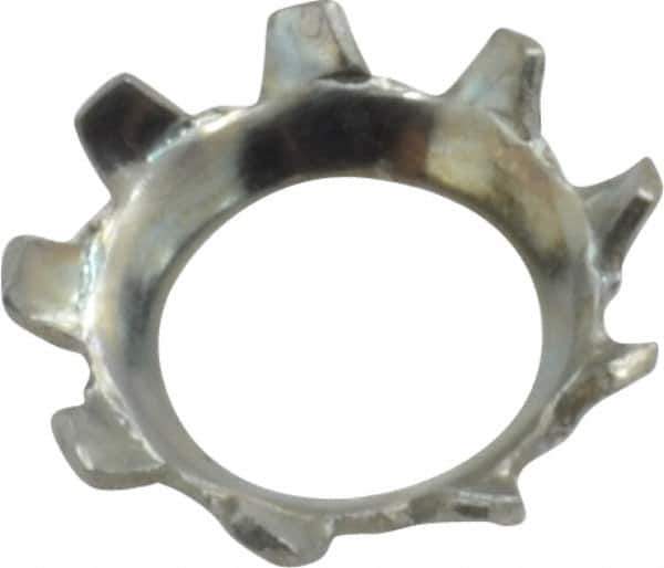 Value Collection - 1/4" Screw, 0.267" ID, Steel External Tooth Lock Washer - 0.454" OD, Zinc-Plated, Grade 2 - USA Tool & Supply