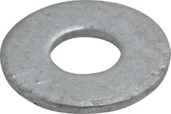Value Collection - 1/2" Screw, Steel USS Flat Washer - 9/16" ID x 1-3/8" OD, 7/64" Thick, Galvanized Finish - USA Tool & Supply