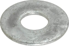 Value Collection - 5/8" Screw, Steel USS Flat Washer - 11/16" ID x 1-3/4" OD, 9/64" Thick, Galvanized Finish - USA Tool & Supply