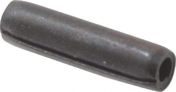 Made in USA - 3/32" Diam x 3/8" Long Coiled Spring Pin - Grade 1070-1090 Alloy Steel, Black Oxide Finish - USA Tool & Supply