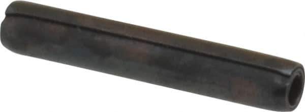 Made in USA - 3/32" Diam x 9/16" Long Coiled Spring Pin - Grade 1070-1090 Alloy Steel, Black Oxide Finish - USA Tool & Supply