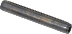 Made in USA - 3/32" Diam x 5/8" Long Coiled Spring Pin - Grade 1070-1090 Alloy Steel, Black Oxide Finish - USA Tool & Supply