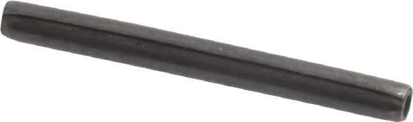 Made in USA - 3/32" Diam x 1" Long Coiled Spring Pin - Grade 1070-1090 Alloy Steel, Black Oxide Finish - USA Tool & Supply