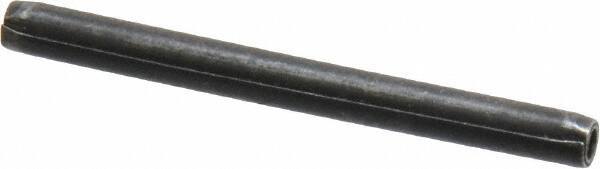 Made in USA - 3/32" Diam x 1-1/8" Long Coiled Spring Pin - Grade 1070-1090 Alloy Steel, Black Oxide Finish - USA Tool & Supply