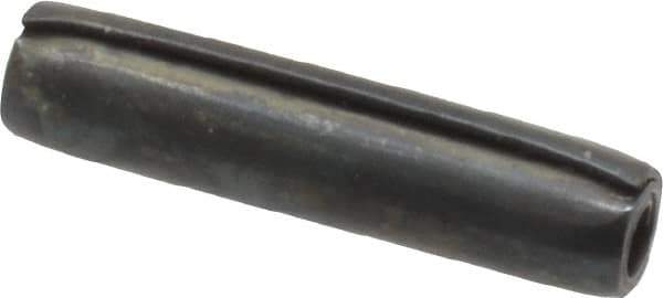 Made in USA - 1/8" Diam x 9/16" Long Coiled Spring Pin - Grade 1070-1090 Alloy Steel, Black Oxide Finish - USA Tool & Supply