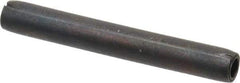 Made in USA - 1/8" Diam x 1" Long Coiled Spring Pin - Grade 1070-1090 Alloy Steel, Black Oxide Finish - USA Tool & Supply