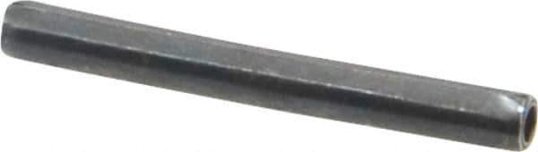 Made in USA - 1/8" Diam x 1-1/8" Long Coiled Spring Pin - Grade 1070-1090 Alloy Steel, Black Oxide Finish - USA Tool & Supply
