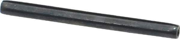 Made in USA - 1/8" Diam x 1-1/2" Long Coiled Spring Pin - Grade 1070-1090 Alloy Steel, Black Oxide Finish - USA Tool & Supply