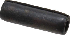 Made in USA - 5/32" Diam x 1/2" Long Coiled Spring Pin - Grade 1070-1090 Alloy Steel, Black Oxide Finish - USA Tool & Supply