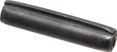 Made in USA - 3/16" Diam x 7/8" Long Coiled Spring Pin - Grade 1070-1090 Alloy Steel, Black Oxide Finish - USA Tool & Supply