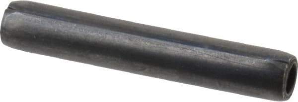Made in USA - 3/16" Diam x 1-1/8" Long Coiled Spring Pin - Grade 1070-1090 Alloy Steel, Black Oxide Finish - USA Tool & Supply