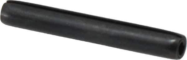 Made in USA - 3/16" Diam x 1-3/8" Long Coiled Spring Pin - Grade 1070-1090 Alloy Steel, Black Oxide Finish - USA Tool & Supply