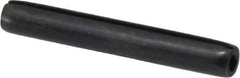 Made in USA - 3/16" Diam x 1-3/8" Long Coiled Spring Pin - Grade 1070-1090 Alloy Steel, Black Oxide Finish - USA Tool & Supply