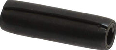 Made in USA - 7/32" Diam x 3/4" Long Coiled Spring Pin - Grade 1070-1090 Alloy Steel, Black Oxide Finish - USA Tool & Supply