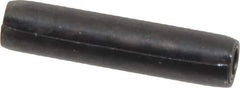 Made in USA - 7/32" Diam x 1" Long Coiled Spring Pin - Grade 1070-1090 Alloy Steel, Black Oxide Finish - USA Tool & Supply
