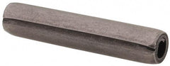 Made in USA - 7/32" Diam x 1-1/8" Long Coiled Spring Pin - Grade 1070-1090 Alloy Steel, Black Oxide Finish - USA Tool & Supply