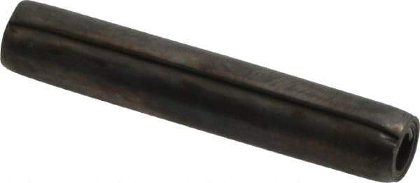 Made in USA - 7/32" Diam x 1-1/4" Long Coiled Spring Pin - Grade 1070-1090 Alloy Steel, Black Oxide Finish - USA Tool & Supply