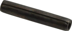 Made in USA - 7/32" Diam x 1-1/4" Long Coiled Spring Pin - Grade 1070-1090 Alloy Steel, Black Oxide Finish - USA Tool & Supply