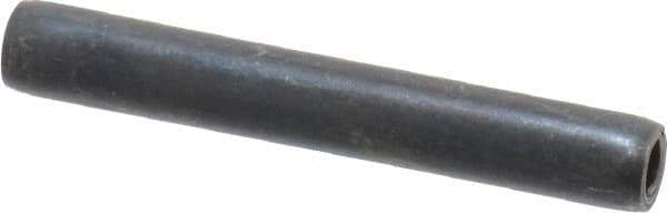Made in USA - 7/32" Diam x 1-1/2" Long Coiled Spring Pin - Grade 1070-1090 Alloy Steel, Black Oxide Finish - USA Tool & Supply