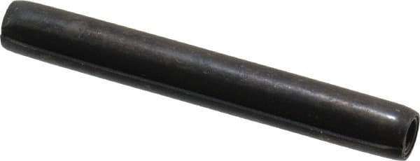 Made in USA - 7/32" Diam x 1-3/4" Long Coiled Spring Pin - Grade 1070-1090 Alloy Steel, Black Oxide Finish - USA Tool & Supply