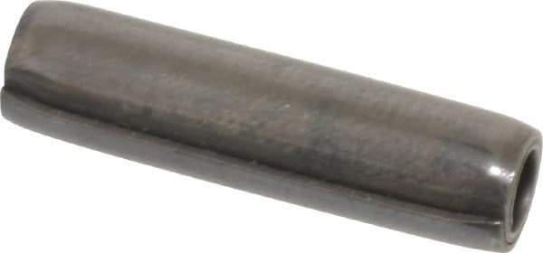 Made in USA - 1/4" Diam x 1" Long Coiled Spring Pin - Grade 1070-1090 Alloy Steel, Black Oxide Finish - USA Tool & Supply