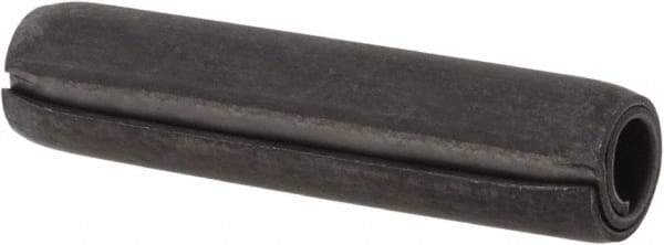 Made in USA - 1/4" Diam x 1-1/8" Long Coiled Spring Pin - Grade 1070-1090 Alloy Steel, Black Oxide Finish - USA Tool & Supply