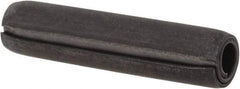 Made in USA - 1/4" Diam x 1-1/8" Long Coiled Spring Pin - Grade 1070-1090 Alloy Steel, Black Oxide Finish - USA Tool & Supply