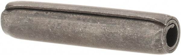 Made in USA - 1/4" Diam x 1-1/4" Long Coiled Spring Pin - Grade 1070-1090 Alloy Steel, Black Oxide Finish - USA Tool & Supply