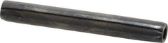 Made in USA - 1/4" Diam x 2" Long Coiled Spring Pin - Grade 1070-1090 Alloy Steel, Black Oxide Finish - USA Tool & Supply