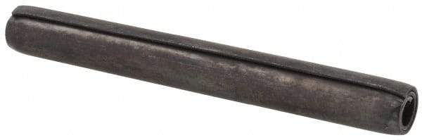 Made in USA - 1/4" Diam x 2-1/4" Long Coiled Spring Pin - Grade 1070-1090 Alloy Steel, Black Oxide Finish - USA Tool & Supply