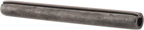 Made in USA - 1/4" Diam x 2-1/2" Long Coiled Spring Pin - Grade 1070-1090 Alloy Steel, Black Oxide Finish - USA Tool & Supply