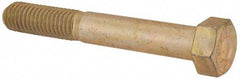 Value Collection - 1/2-13 UNC, 3" Length Under Head, Hex Head Cap Screw - Partially Threaded, Grade L9 Alloy Steel, Zinc Yellow Dichromate Finish, 3/4" Hex - USA Tool & Supply