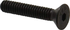 Value Collection - #8-32 UNC Hex Socket Drive, 82° Flat Screw - Alloy Steel, Black Oxide Finish, Fully Threaded, 7/8" OAL - USA Tool & Supply