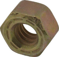 Made in USA - 1/4-20 UNC Steel Right Hand Hex Nut - 7/16" Across Flats, 7/32" High, Zinc Yellow Dichromate Cad & Waxed Finish - USA Tool & Supply