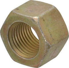 Value Collection - 1/2-20 UNF Steel Right Hand Hex Nut - 3/4" Across Flats, 1/2" High, Zinc Yellow Dichromate Cad & Waxed Finish - USA Tool & Supply