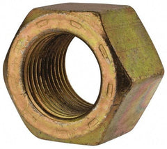 Value Collection - 7/8-14 UNF Steel Right Hand Hex Nut - 1-5/16" Across Flats, 3/4" High, Zinc Yellow Dichromate Cad & Waxed Finish - USA Tool & Supply