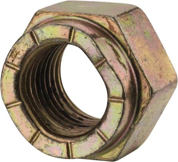 Value Collection - 3/8-24 UNF Grade L9 Hex Lock Nut with Distorted Thread - Cadmium Dichromate Finish - USA Tool & Supply