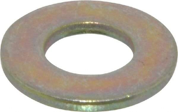 Made in USA - 5/16" Screw, Grade 9 Steel SAE Flat Washer - Zinc Yellow Dichromate Finish - USA Tool & Supply