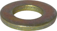 Value Collection - 3/8" Screw, Grade 9 Steel SAE Flat Washer - Zinc Yellow Dichromate Finish - USA Tool & Supply
