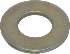 Made in USA - 1/2" Screw, Grade 9 Steel SAE Flat Washer - Zinc Yellow Dichromate Finish - USA Tool & Supply