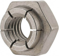 Flex-Loc - 5/16-18 UNC Grade 2 Heavy Hex Lock Nut with Expanding Flex Top - Uncoated, Meets Military Specifications - USA Tool & Supply