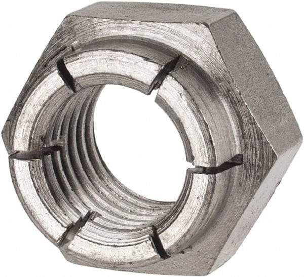 Flex-Loc - 3/4-10 UNC Grade 2 Heavy Hex Lock Nut with Expanding Flex Top - Uncoated, Meets Military Specifications - USA Tool & Supply