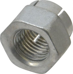 Flex-Loc - 3/8-24 UNJF Grade 2 Hex Lock Nut with Expanding Flex Top - USA Tool & Supply