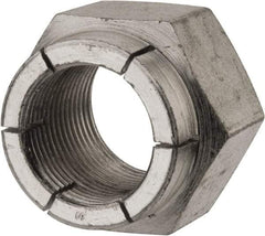 Flex-Loc - 1-14 UNF Grade 2 Hex Lock Nut with Expanding Flex Top - 1-7/16" Width Across Flats, 1-3/16" High, Cadmium-Plated Finish - USA Tool & Supply