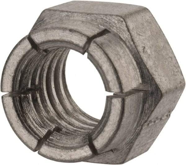 Flex-Loc - 7/16-14 UNC Grade 2 Hex Lock Nut with Expanding Flex Top - Cadmium-Plated Finish, Meets Military Specifications - USA Tool & Supply