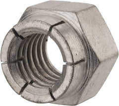 Flex-Loc - 1/2-13 UNC Grade 2 Hex Lock Nut with Expanding Flex Top - Cadmium-Plated Finish, Meets Military Specifications - USA Tool & Supply